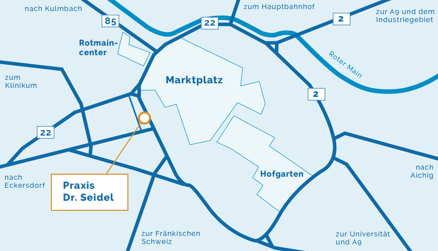 Praxis Seidel Karte Bayreuth