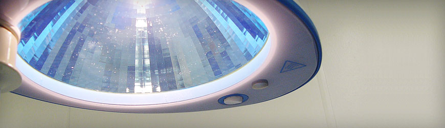 angeschaltete Lampe in der Praxis Dr. Seidel