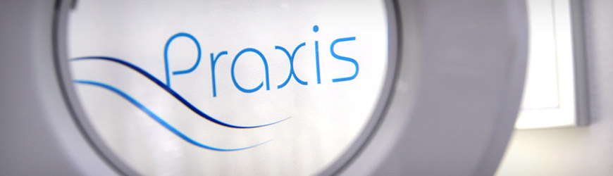 Praxis Seidel Schriftzug durch Linse